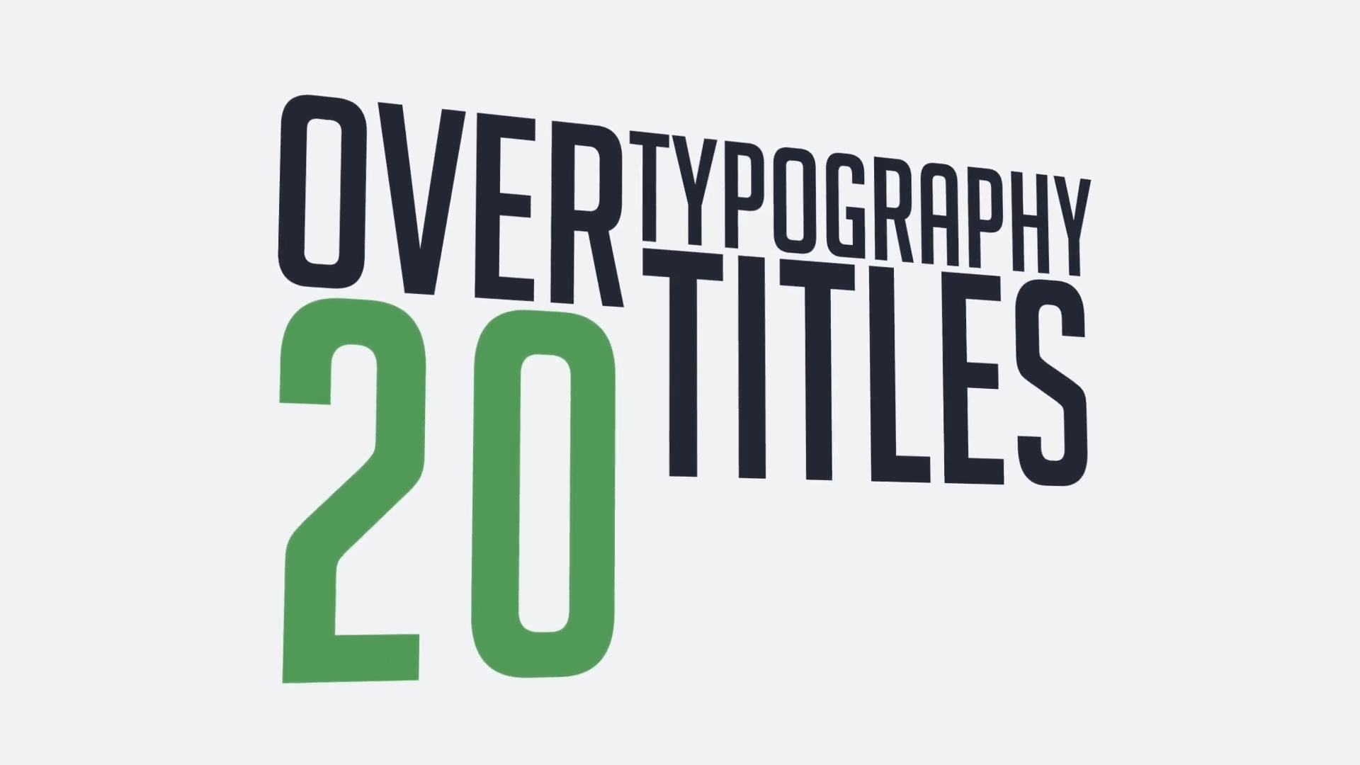 20组动态文字标题排版动画 Unique Typography